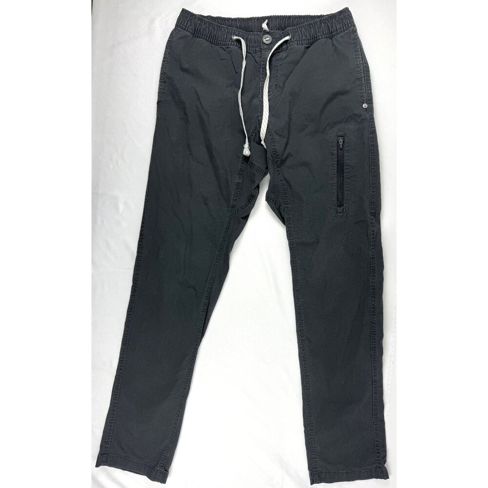 Vuori Mens Pants Small Gray Drawstring Ripstop Dura Terra Organic Cotton Stretch